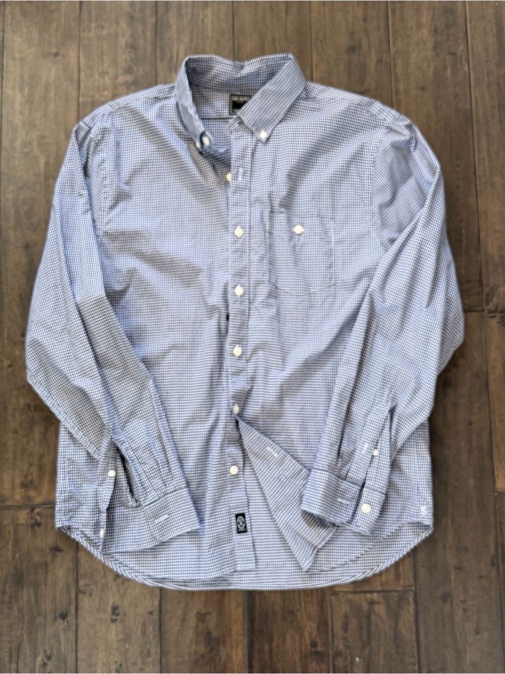 Todd Snyder Button Down Shirt Men’s XL Blue Gingham Cotton Excellent